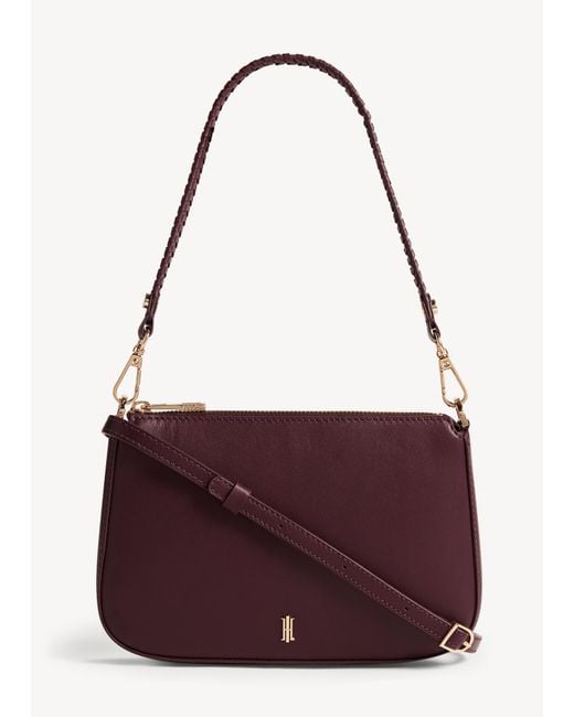 Hobbs Purple Briella Leather Crossbody Bag