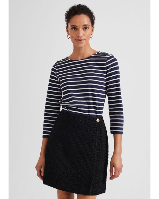 Hobbs Blue Emmy Skirt With Wool