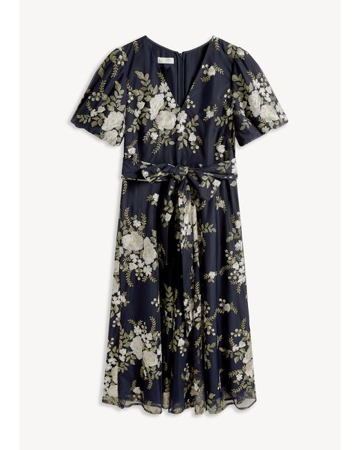 Hobbs White Ira Embroidered Dress