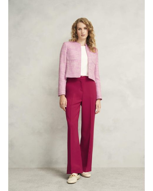 Hobbs Pink Darcy Tweed Jacket