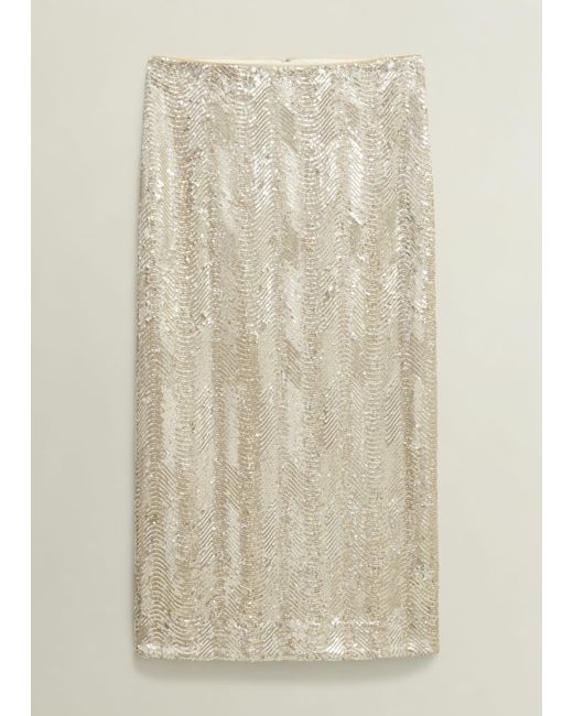 Hobbs Natural Marlowe Sequin Skirt