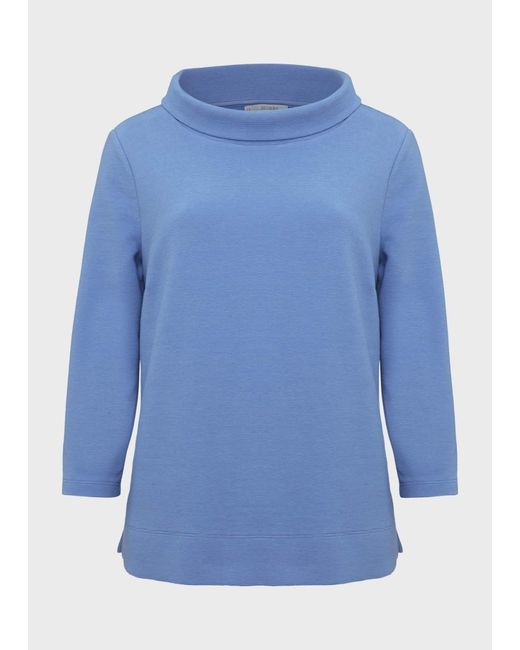 Hobbs Blue Betsy Textured Top With Cotton
