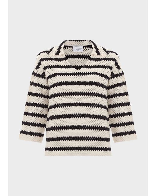 Hobbs Multicolor Prue Cotton Textured Jumper