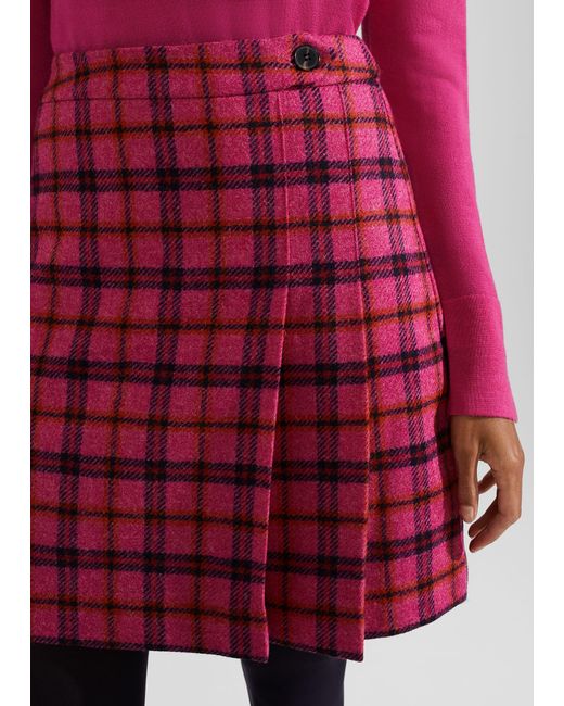 Hobbs Red Leah Wool Skirt