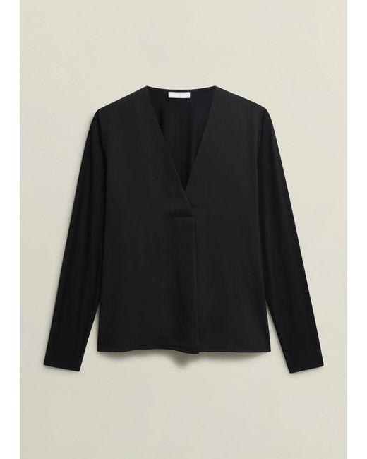 Hobbs Black Danika Blouse