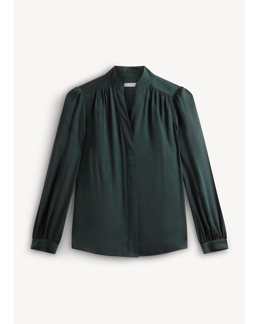 Hobbs Green Gwen Satin Blouse