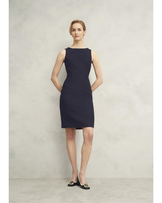 Hobbs Blue Adrian Tweed Dress