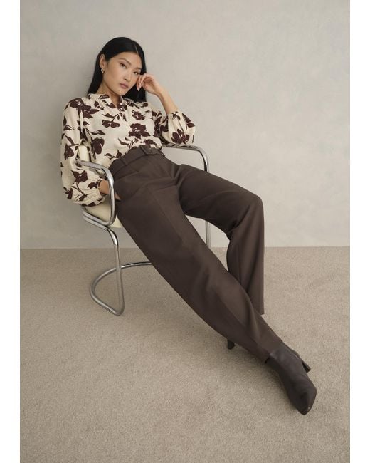 Hobbs Natural Trina Barrel Trousers