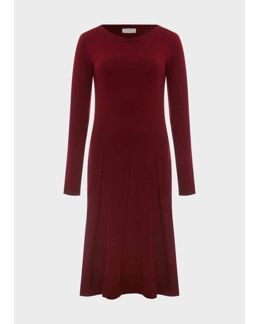 Hobbs Red Calla Knitted Dress
