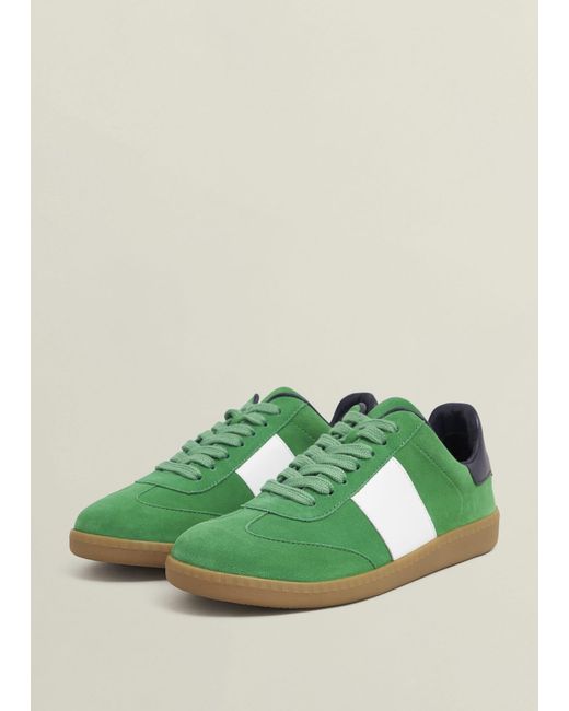 Hobbs Green Etta Suede Trainers