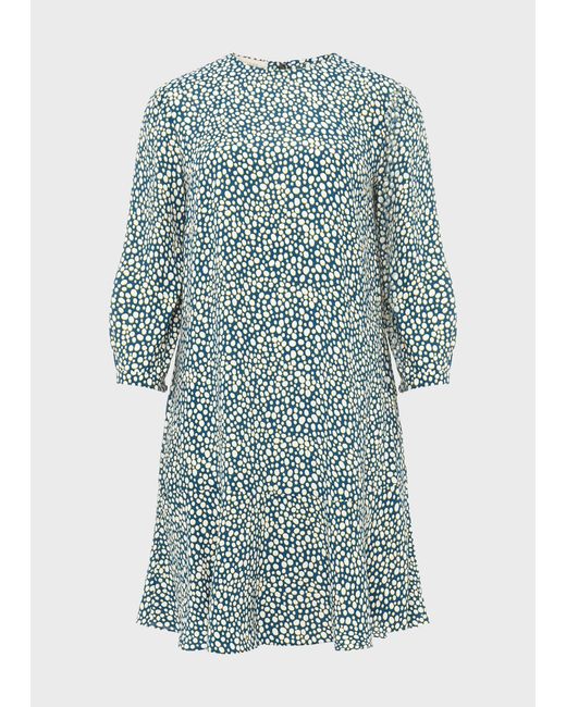 Hobbs Blue Prim Tunic Dress