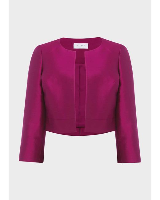 Hobbs Pink Marcella Silk Blend Jacket
