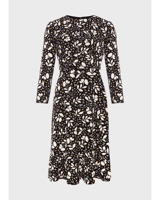 Hobbs Black Ami Jersey Dress