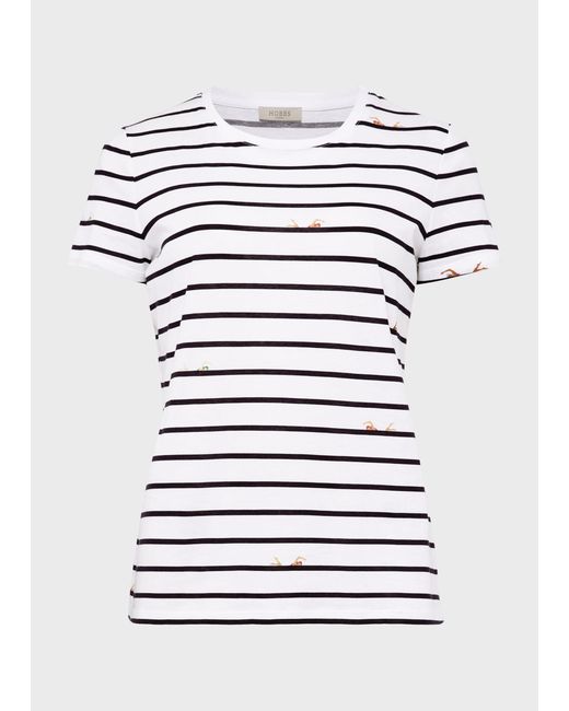 Hobbs White Pixie Cotton Printed T-Shirt