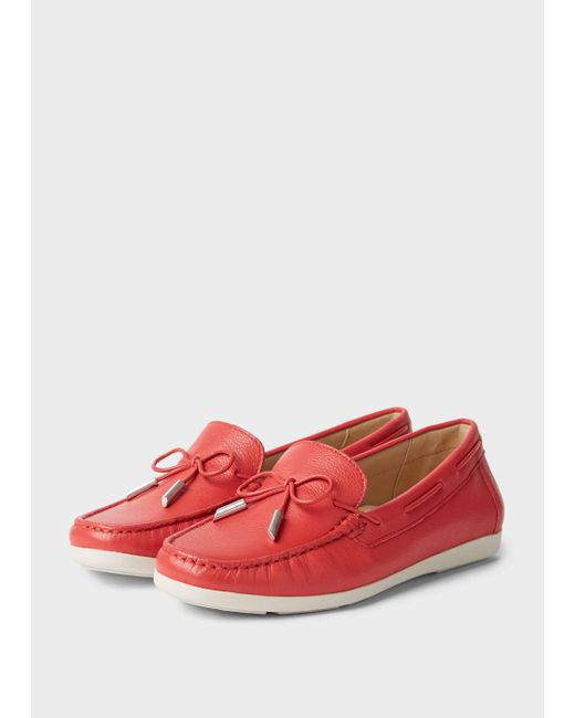 Hobbs Red Emily Leather Moccasins