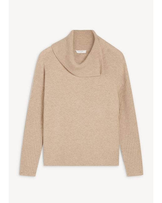 Hobbs Natural Irene Shawl Neck Jumper With Wool