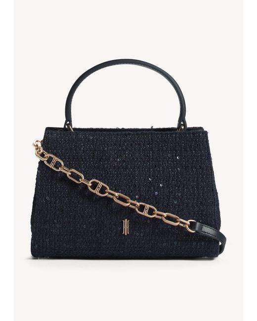 Hobbs Blue Ophelia Tweed Bag