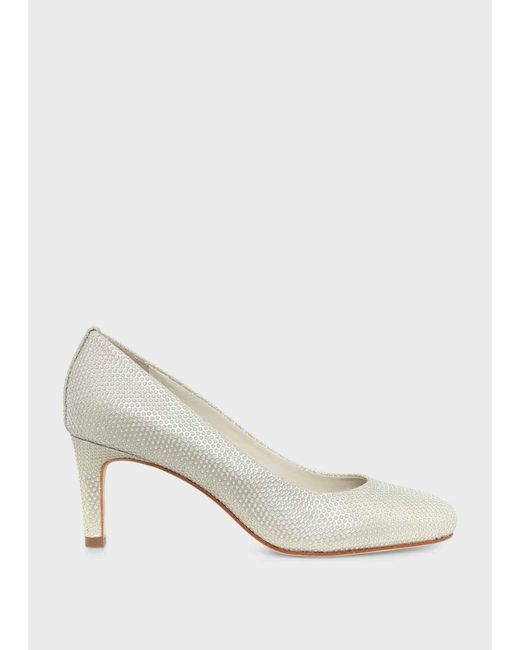 Hobbs White Lizzie Court Shoes