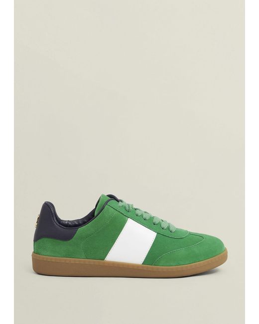 Hobbs Green Etta Suede Trainers