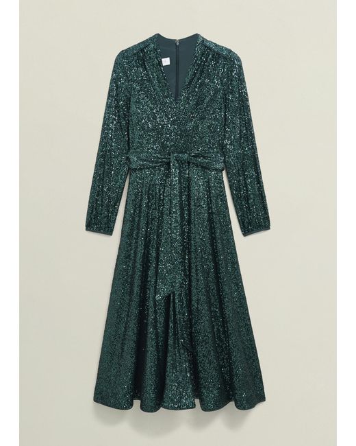 Hobbs Black Meadow Sequin Dress