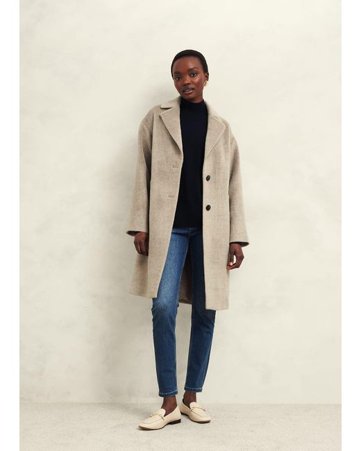 Hobbs Natural Bhavina Wool Blend Coat
