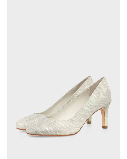 Hobbs White Lizzie Court Shoes