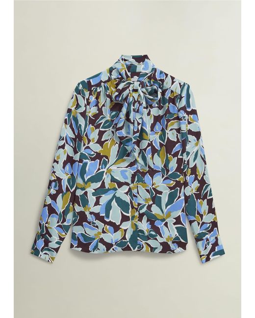Hobbs Blue Alyssa Blouse
