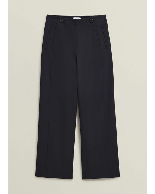 Hobbs White Petite Kimmi Crop Trousers