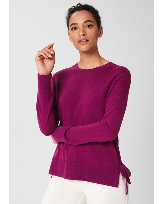 Hobbs Pink Marcia Tie Jumper With Cashmere