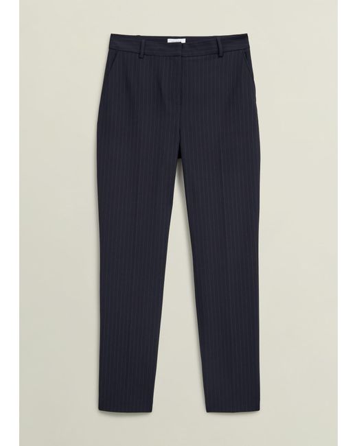 Hobbs Blue Salisbury Trousers With Wool