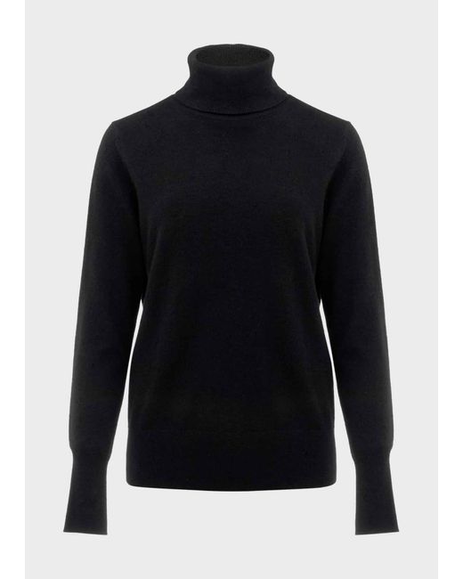 Hobbs Black Izzy Cashmere Roll Neck Jumper