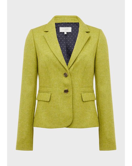 Hobbs Yellow Hackness Wool Jacket
