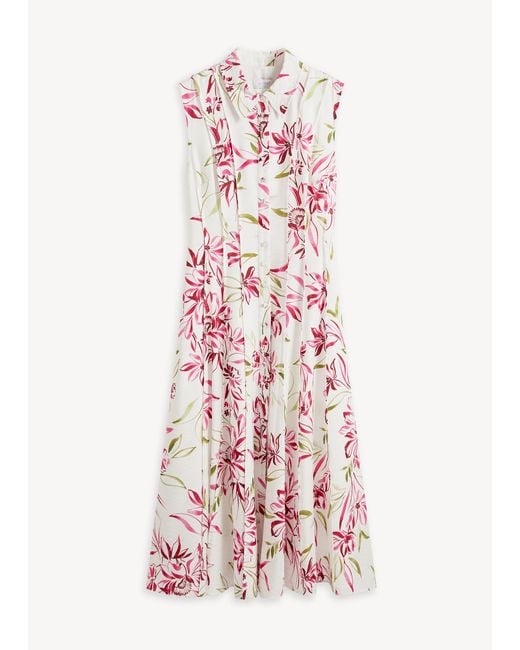 Hobbs Pink Della Button Through Shirt Dress