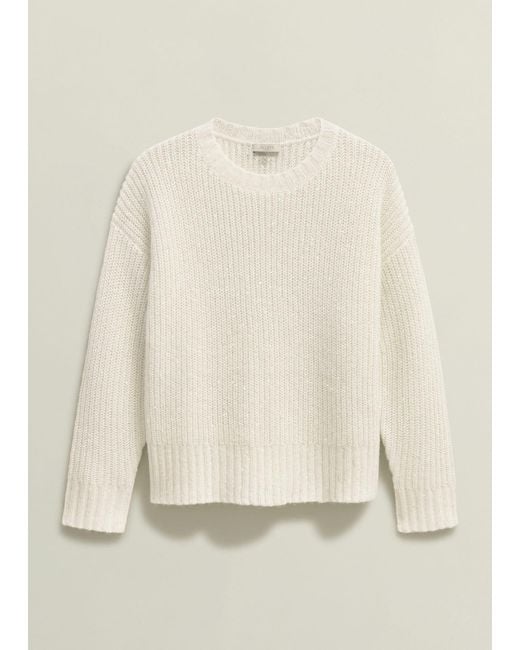 Hobbs Natural Relaxed Sequin Knit Jumper