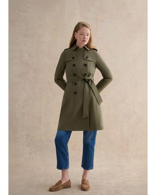 Hobbs Natural Petite Skylar Shower Resistant Trench Coat