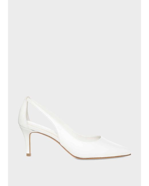 Hobbs White Natasha Court Shoes