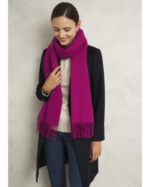 Hobbs Pink Emery Wool Scarf