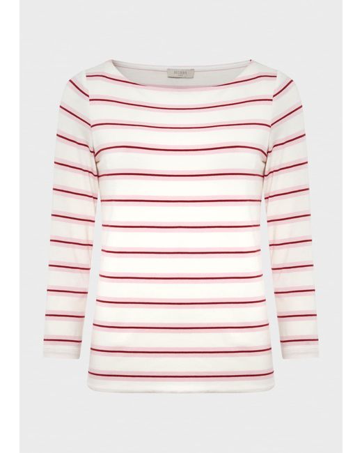 Hobbs White Sonya Striped Top