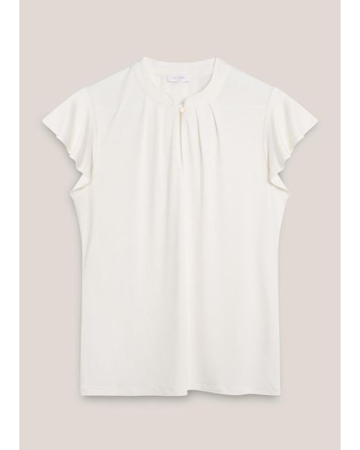 Hobbs Natural Lila Frill Sleeve Top