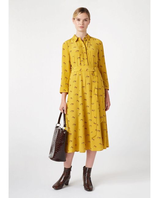 hobbs yellow dress
