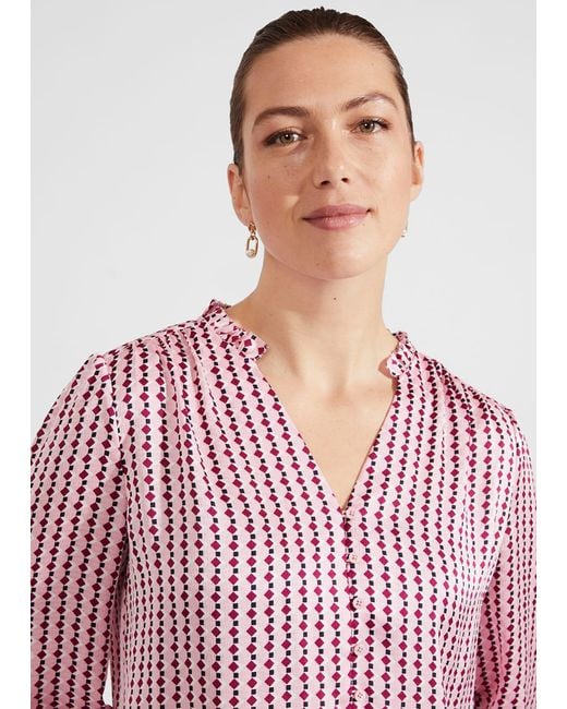 Hobbs Red Darcey Blouse