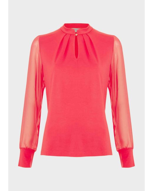 Hobbs Red Margot Top