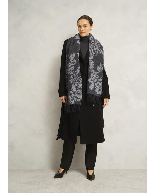 Hobbs Gray Paula Wool Scarf