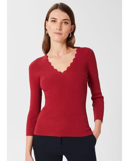 Hobbs Red 'Celia Jumper