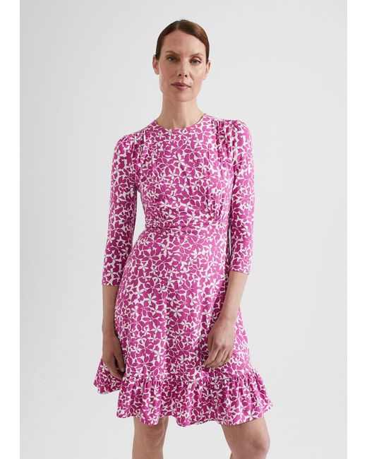 Hobbs Pink Ami Jersey Dress