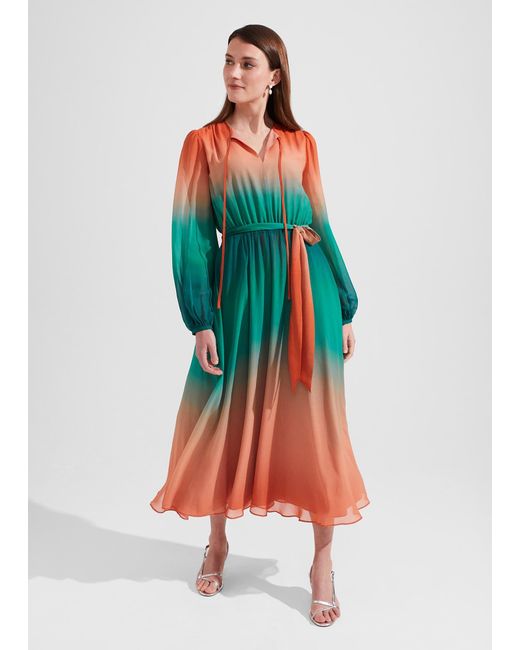 Hobbs Multicolor Adalyn Silk Dress