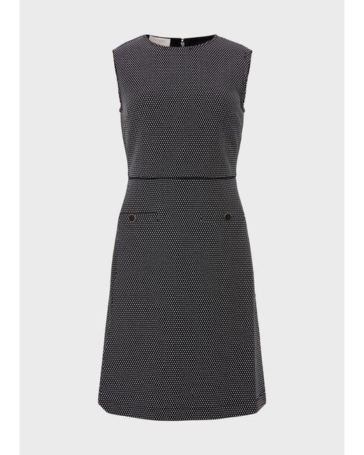 Hobbs Black Violet Ponte Dress