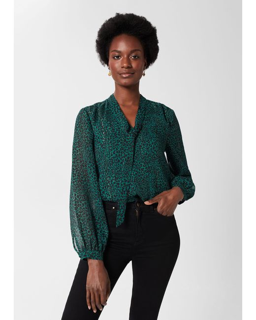 Hobbs Green Sandy Blouse