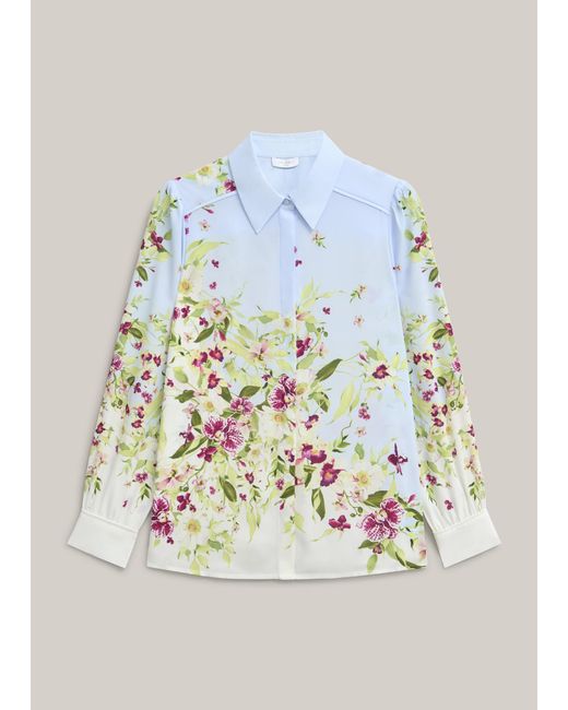Hobbs Blue Sabina Floral Shirt