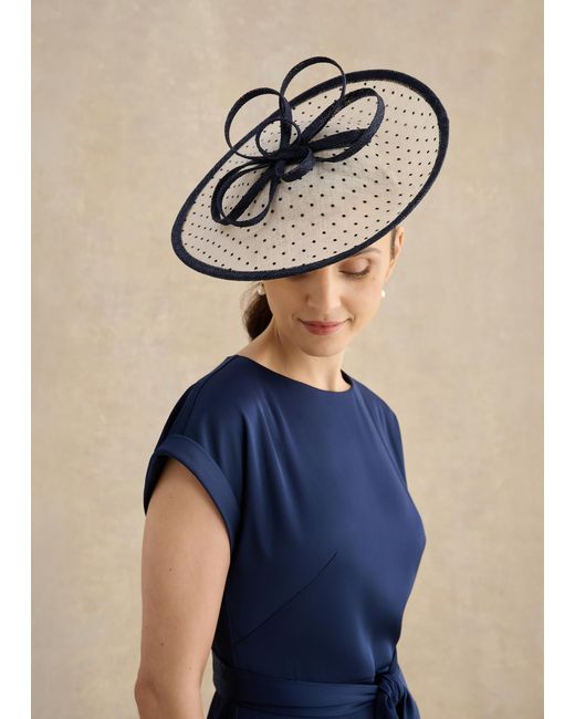 Hobbs White Arwen Polka Dot Fascinator